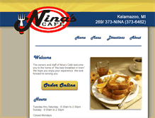Tablet Screenshot of ninas-cafe.com